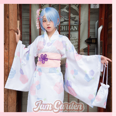 Life in a Different World from Zero Rem cos Ram kimono yukata cos