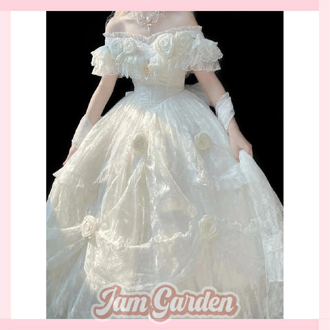 Adult Ceremony Princess Dress Three-Dimensional Rose Lolita Long Dress