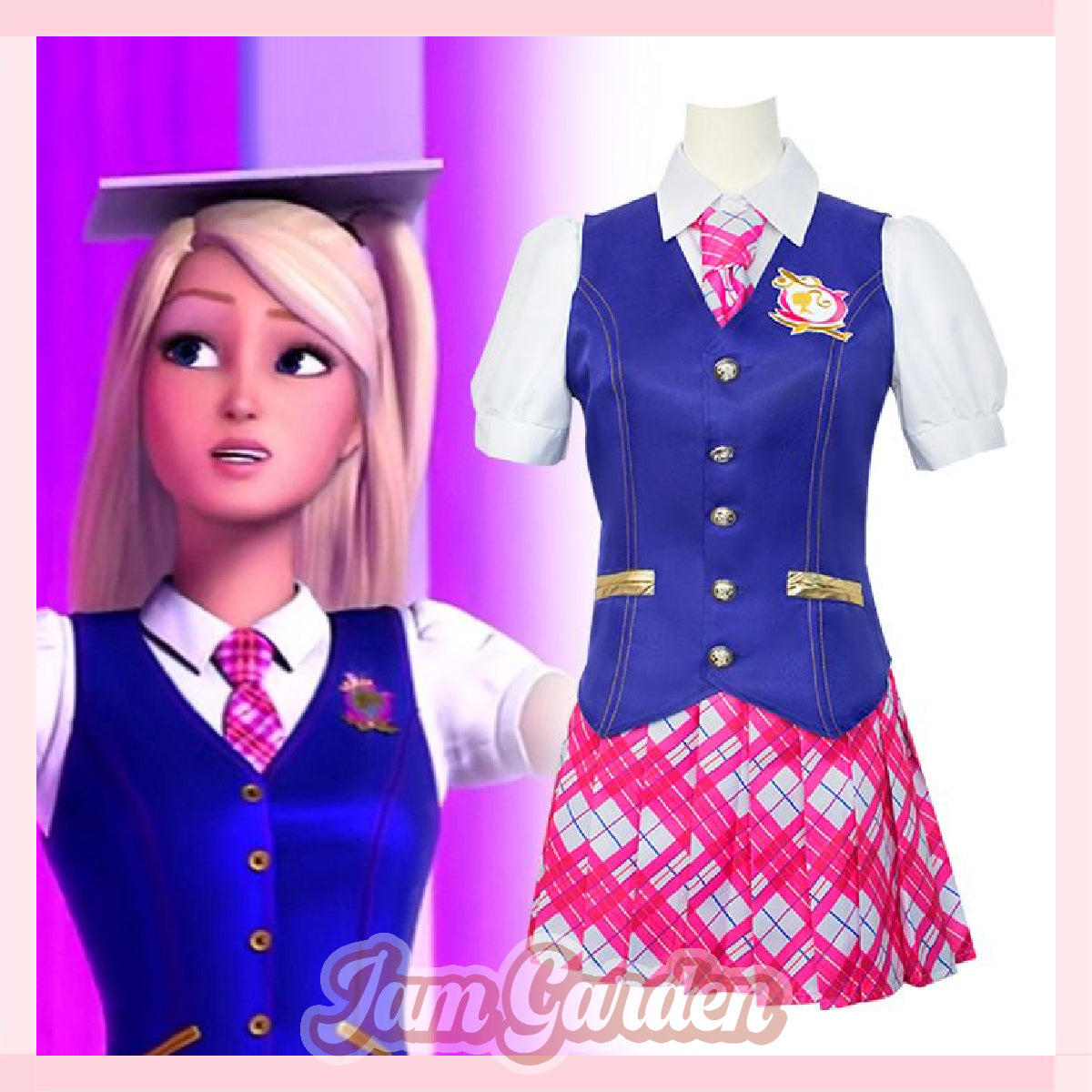 Barbie cosplay barbie glamor princess academy