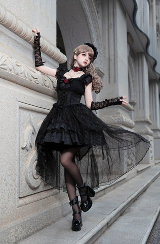 Lolita dress dark rose jsk suspender dress