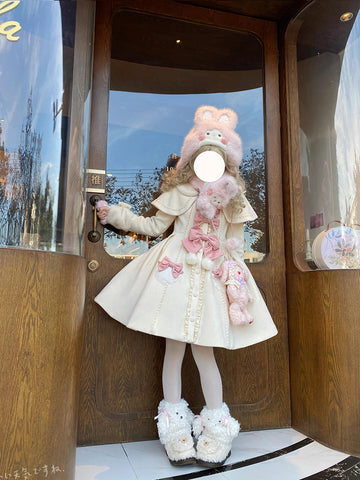 Sweet Pink Lolita Cape Dress