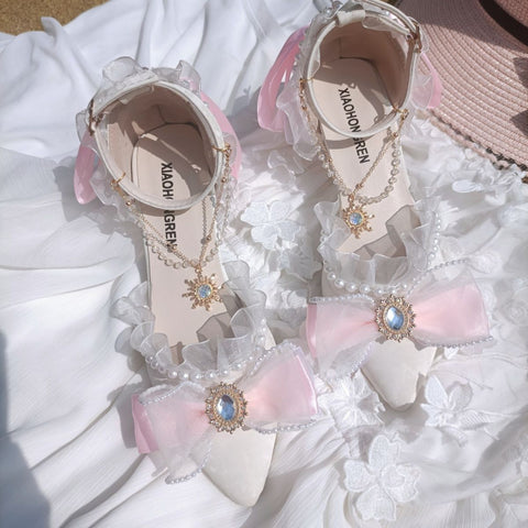 Original bride high heels lolita pink blue