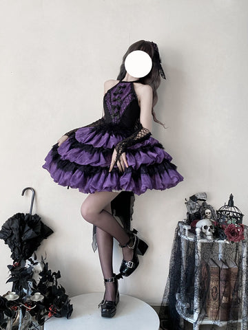 Ruin Rose Black Punk Dark Lolita Dress