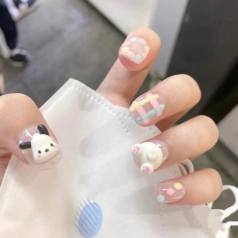 Cute style childlike Sanrio series super cute girl Pacha dog nail art wear