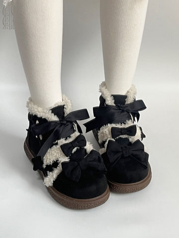 Lolita plush cotton shoes cute lo shoes