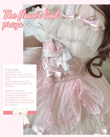 Flora Prayer Lolita Ballet Style Halter Neck Dress