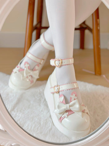 Original lolita platform shoes round toe Japanese sweet loa shoes