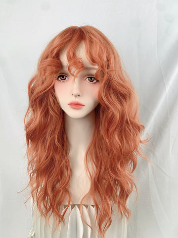 Halloween Retro Dirty Orange Lazy Curly Realistic Long Wig - Jam Garden
