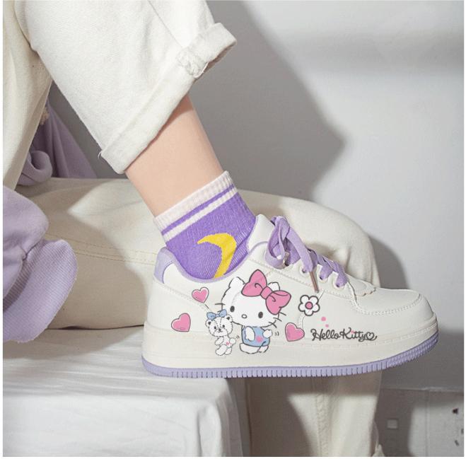 Hello Kitty Sanrio Joint Sneakers Casual Flat Shoes Ins Comfortable and Versatile Student Kitty - Jam Garden