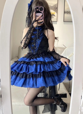 Ruin Rose Black Punk Dark Lolita Dress