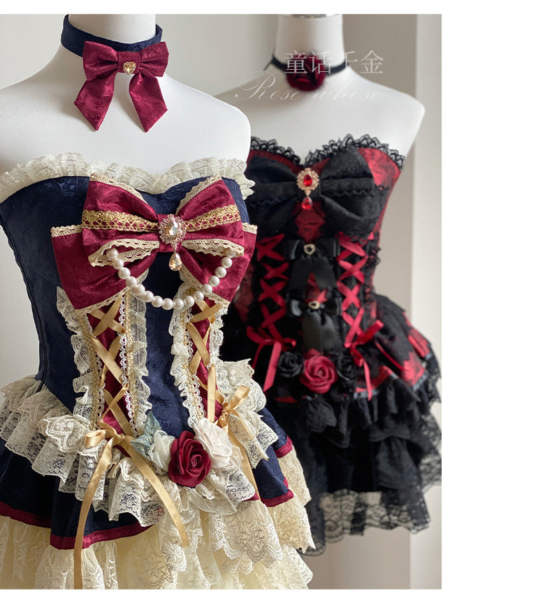 [Fairy Tale Princess] Princess Romantic Bow Tops Skirt