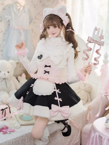 Original winter woolen cat and dog short jsk dress