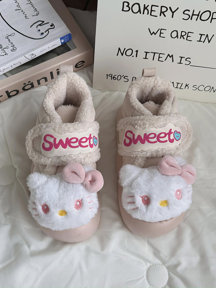 Cartoon lolita cute kitty bread shoes for women