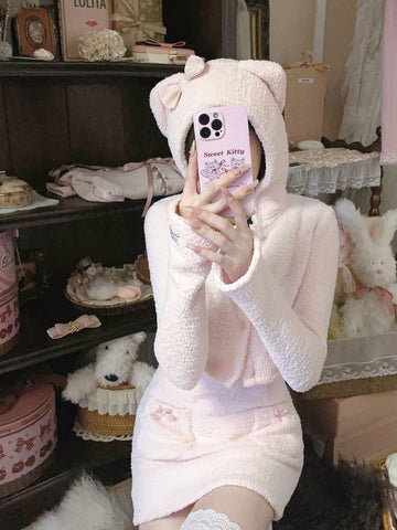 Bobon21 Cat ears soft daily/home wear suit