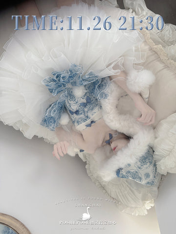 POSHEPOSE Blue and White Porcelain Princess Set