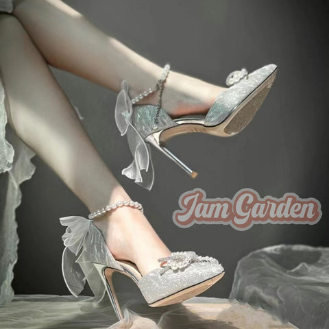 Fairy Crystal New Pointed Toe Stiletto Shoes - Jam Garden