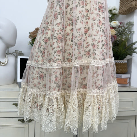 Vintage Nana style lace floral sweet dress