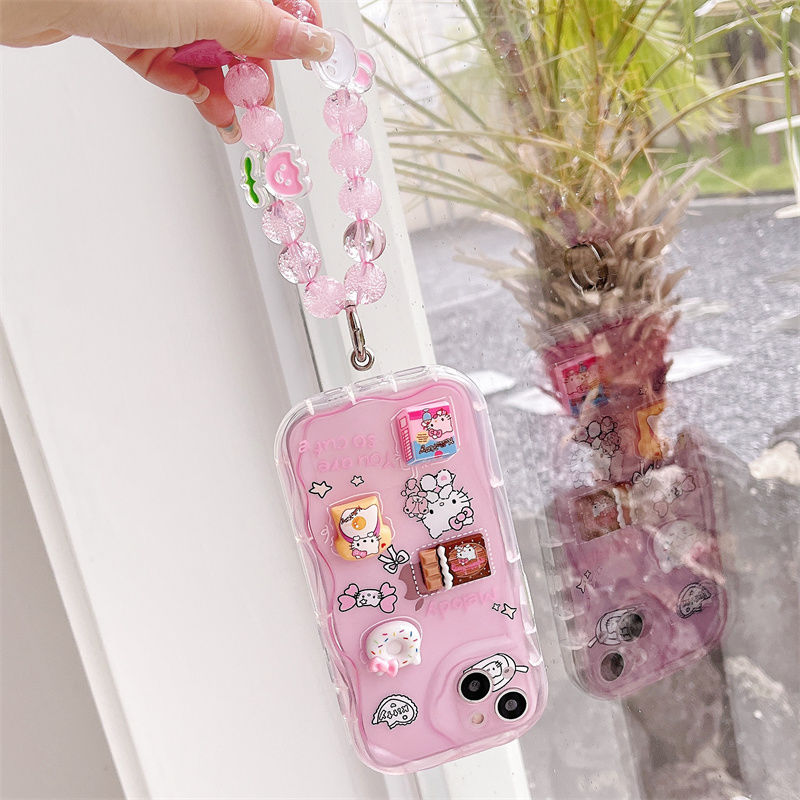 Cute Pink Kitty Hello Kitty Apple Mobile Phone Case All-Inclusive XSR Set - Jam Garden