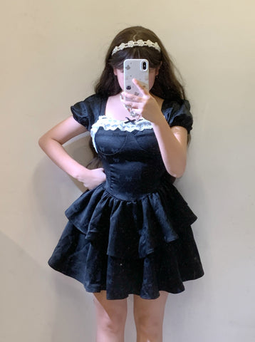 Black bow tutu dress