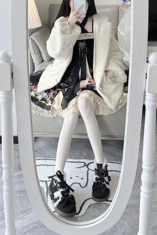 Lolita plush cotton shoes cute lo shoes