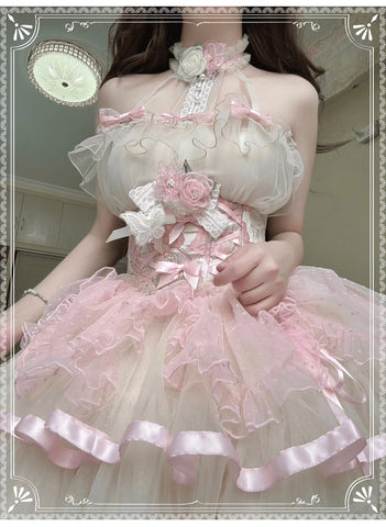 Flora Prayer Lolita Ballet Style Halter Neck Dress