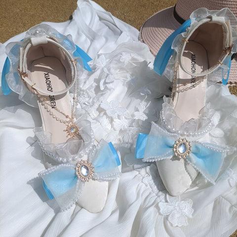 Original bride high heels lolita pink blue