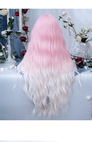 Japanese sweet gradient long curly hair JK full head set