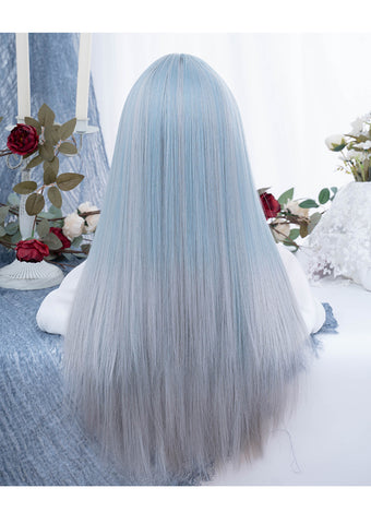 Blue gentle headband wig