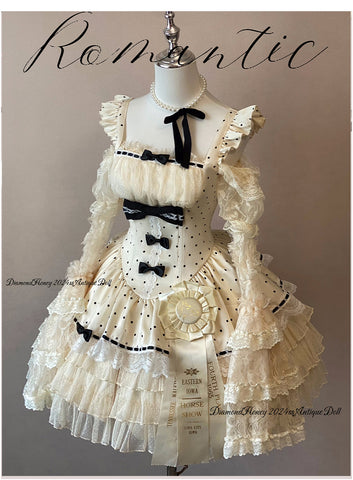 Retro girl doll·Lolita romantic polka dot jsk dress