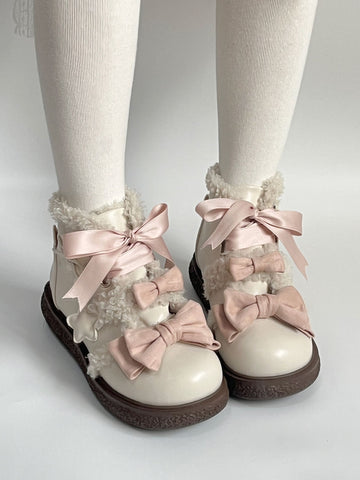 Lolita plush cotton shoes cute lo shoes