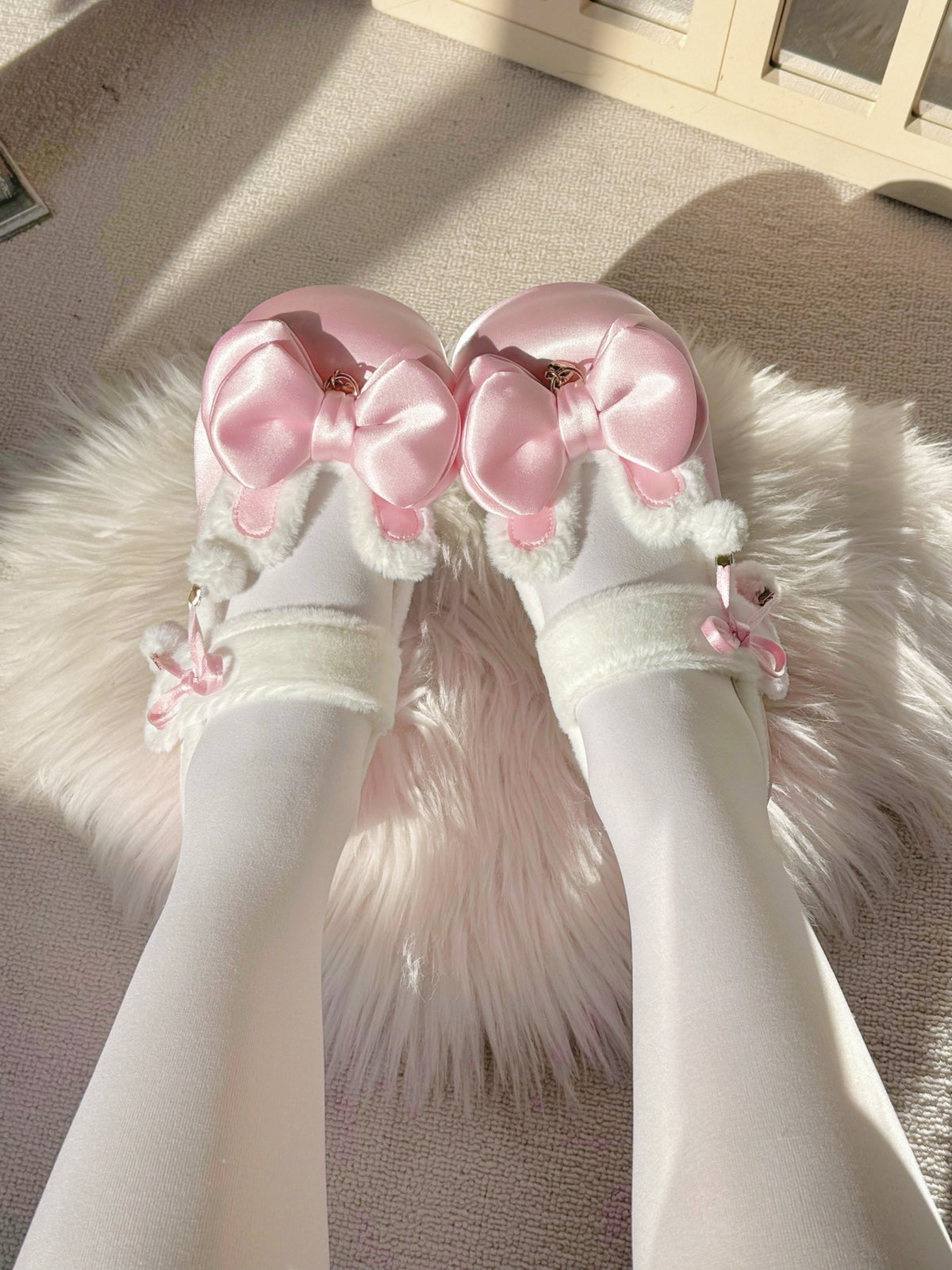 Original round toe cute lolita shoes Japanese style low heel loa shoes