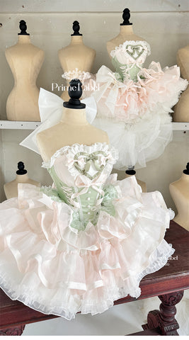 Poshepose Happy Milk Green Princess Style Dress