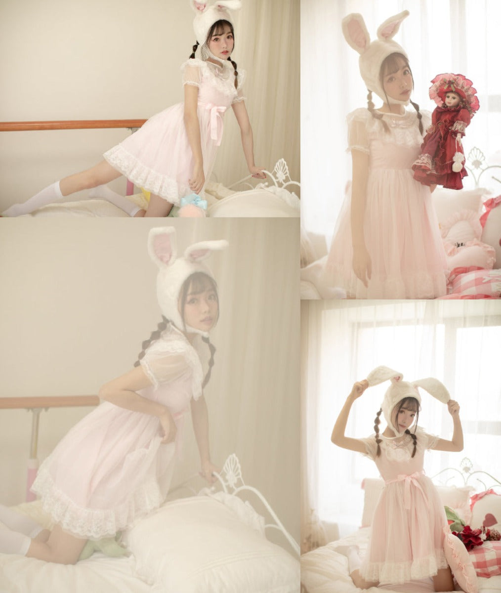 Japanese New Style Sweet And Cute Bowknot Dress - Jam Garden