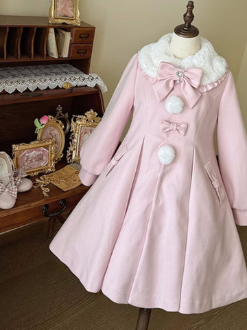 Sweet Pink Lolita Cape Coat Dress