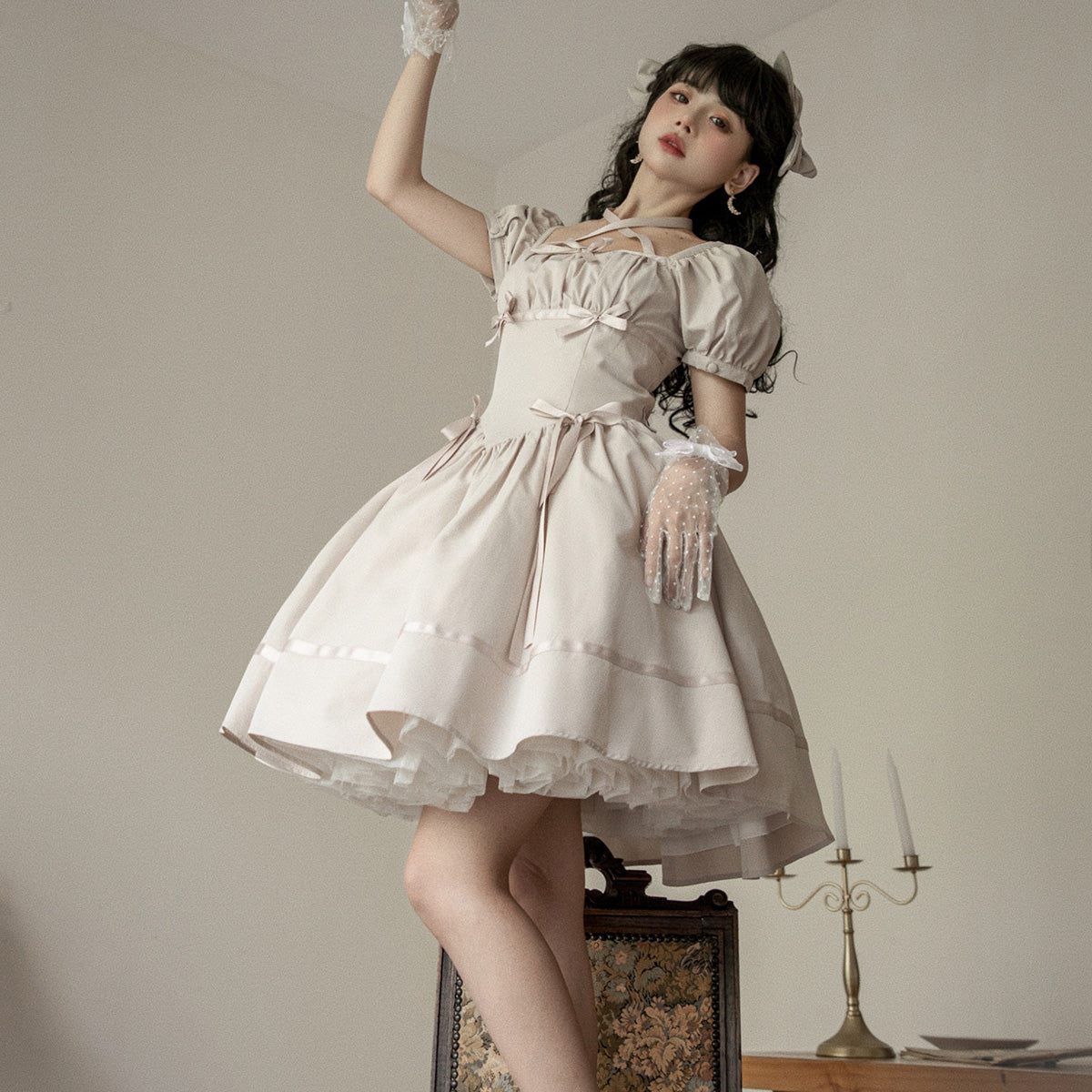 Lolita Ribbon Large Hem Princess Dress