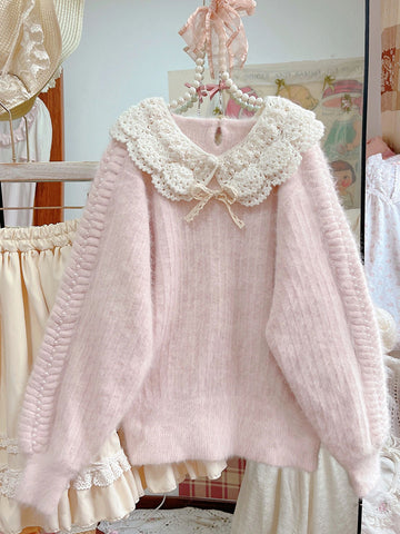 Autumn and winter women's lazy style high-end knitted sweater