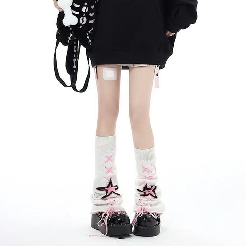 Japanese Style Long Knitted Leg Warmers