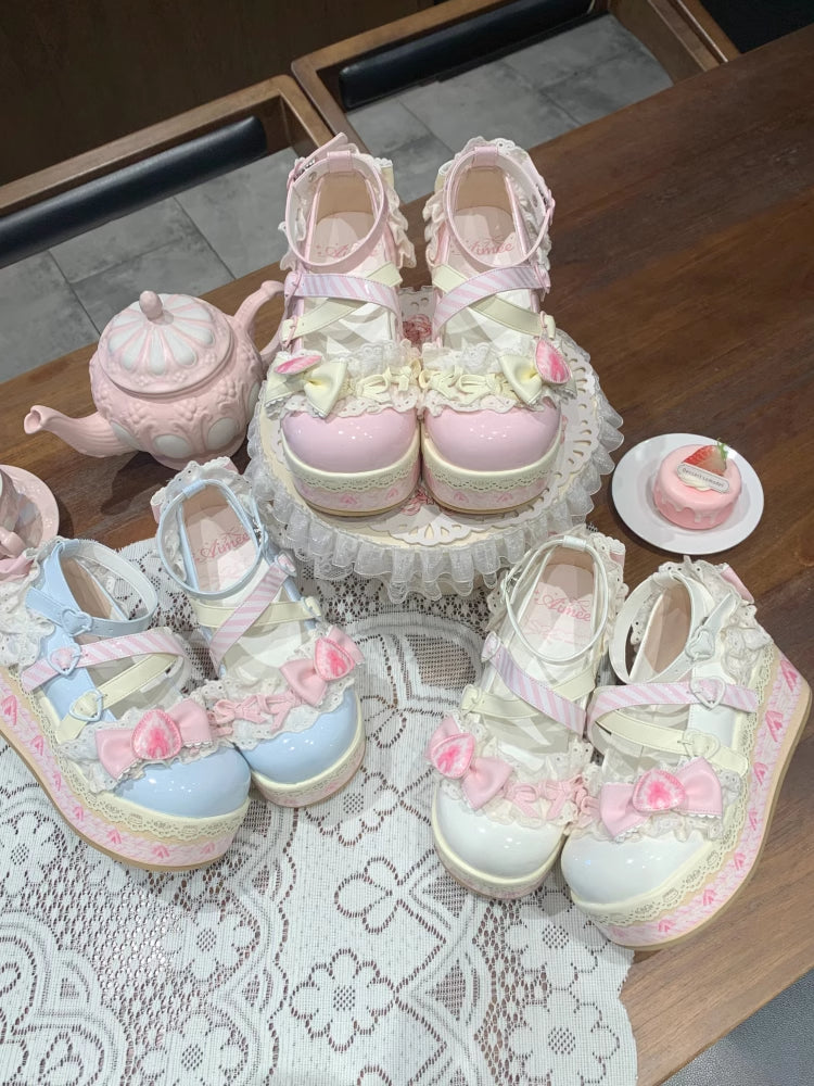 Thick-soled cute lolita shoes for sweet girls