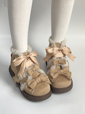 Lolita plush cotton shoes cute lo shoes