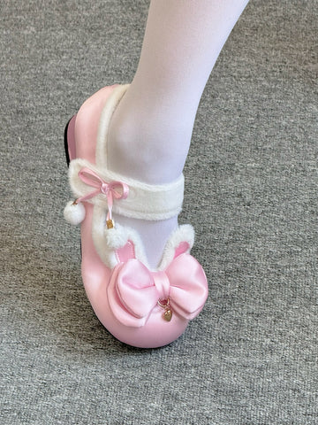 Original round toe cute lolita shoes Japanese style low heel loa shoes