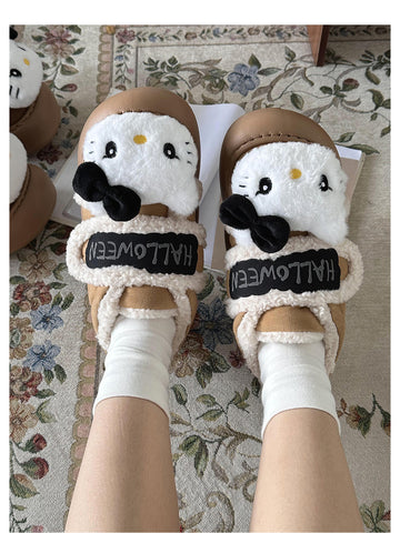 Cartoon lolita cute kitty bread shoes for women