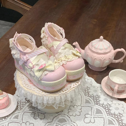 Thick-soled cute lolita shoes for sweet girls