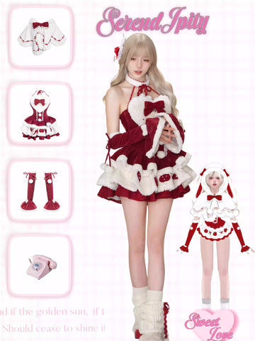 [Christmas] Cute Rabbit Winter Plush Dress