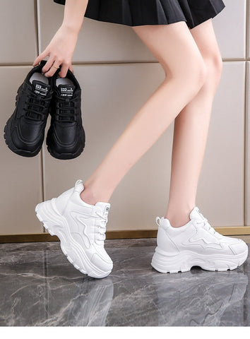 ins thick-soled height-enhancing casual breathable sports shoes