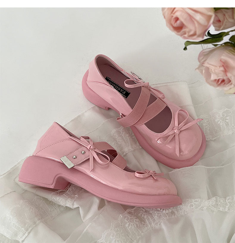 Japanese Jk With Skirt Thick-Soled Small Leather Shoes Summer Chunky Heel Retro French Mary Jane Shoes - Jam Garden