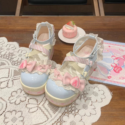 Thick-soled cute lolita shoes for sweet girls