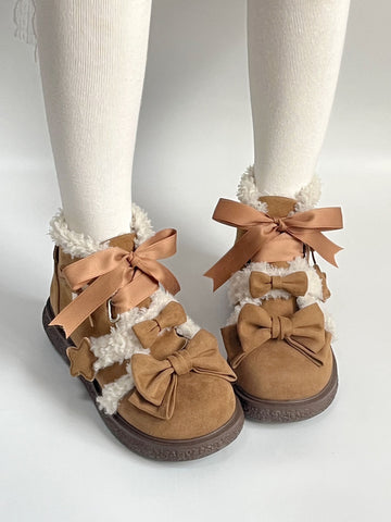 Lolita plush cotton shoes cute lo shoes