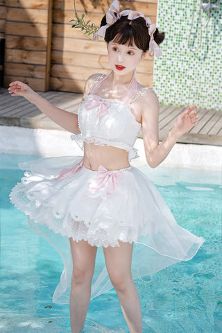 Original summer swimsuit sweet girl daily Lolita split swimsuit