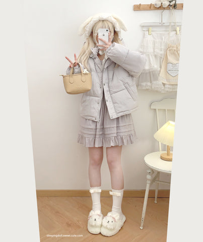 Retro Japanese style loose versatile cotton jacket