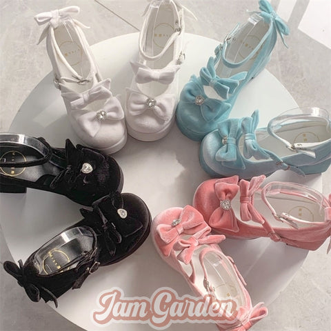 Tina Girls Original Round Toe High Heels Lolita Thick Heel Lo Women's Shoes - Jam Garden